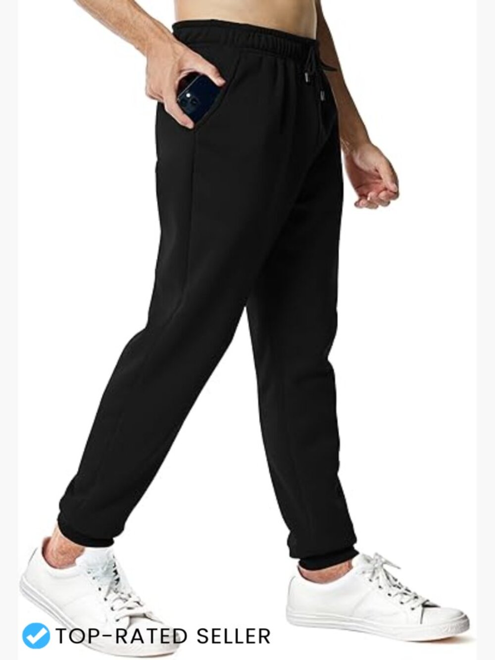 Mens Sweatpants with Pockets Lightweight Drawstring Joggers Elastic Waist